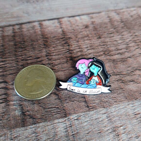 Adventure Time Pin Marceline Princess Bubblegum Time is an illusion - Picture 3 of 3